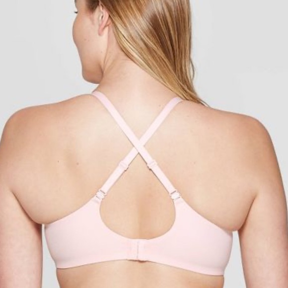 NEW Auden The Icon Full Coverage Lightly Lined Bra With Lace 32D Casual Pink - Picture 4 of 7